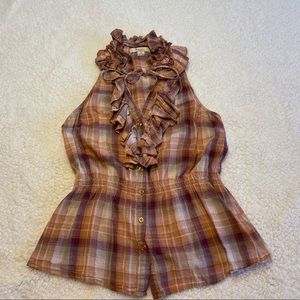 Forever 21 Women’s Plaid Blouse